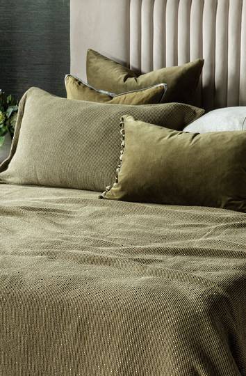 Bianca Lorenne - Sottobosco Bedspread  Pillowcase and Eurocase Sold Separately - Olive